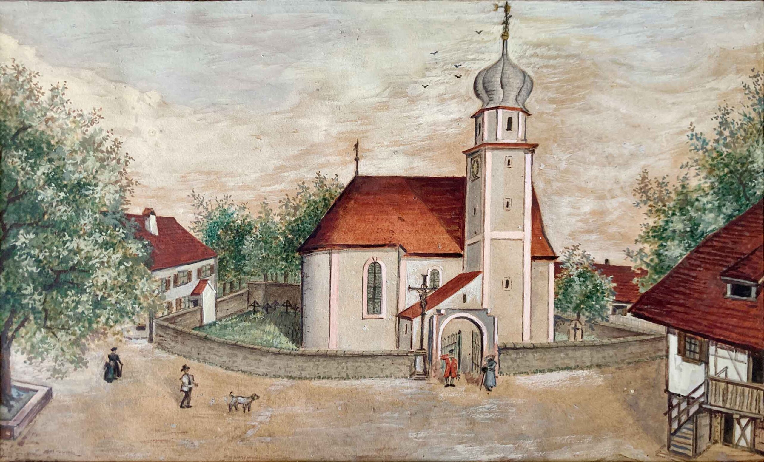 Offnadinger Kirche am Ende des 18. Jh.